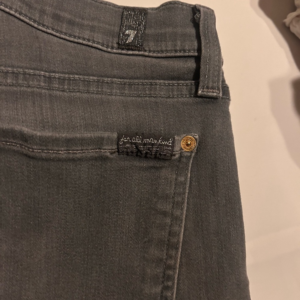 7 For All Mankind Charcoal Skinny Jeans